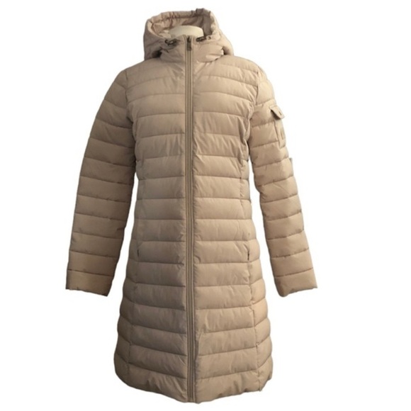 Ralph Lauren Jackets & Blazers - Ralph Lauren Light Beige Hooded Puffer Jacket, Women Size Large